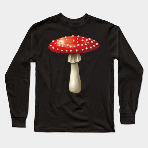 Fly Agaric (Amanita muscaria) Mushrooms Long Sleeve T-Shirt by PurplePeacock